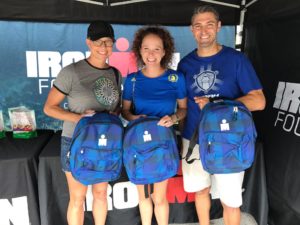 "We've got your back(pack)" intiative at IRONMAN Texas Expo. 