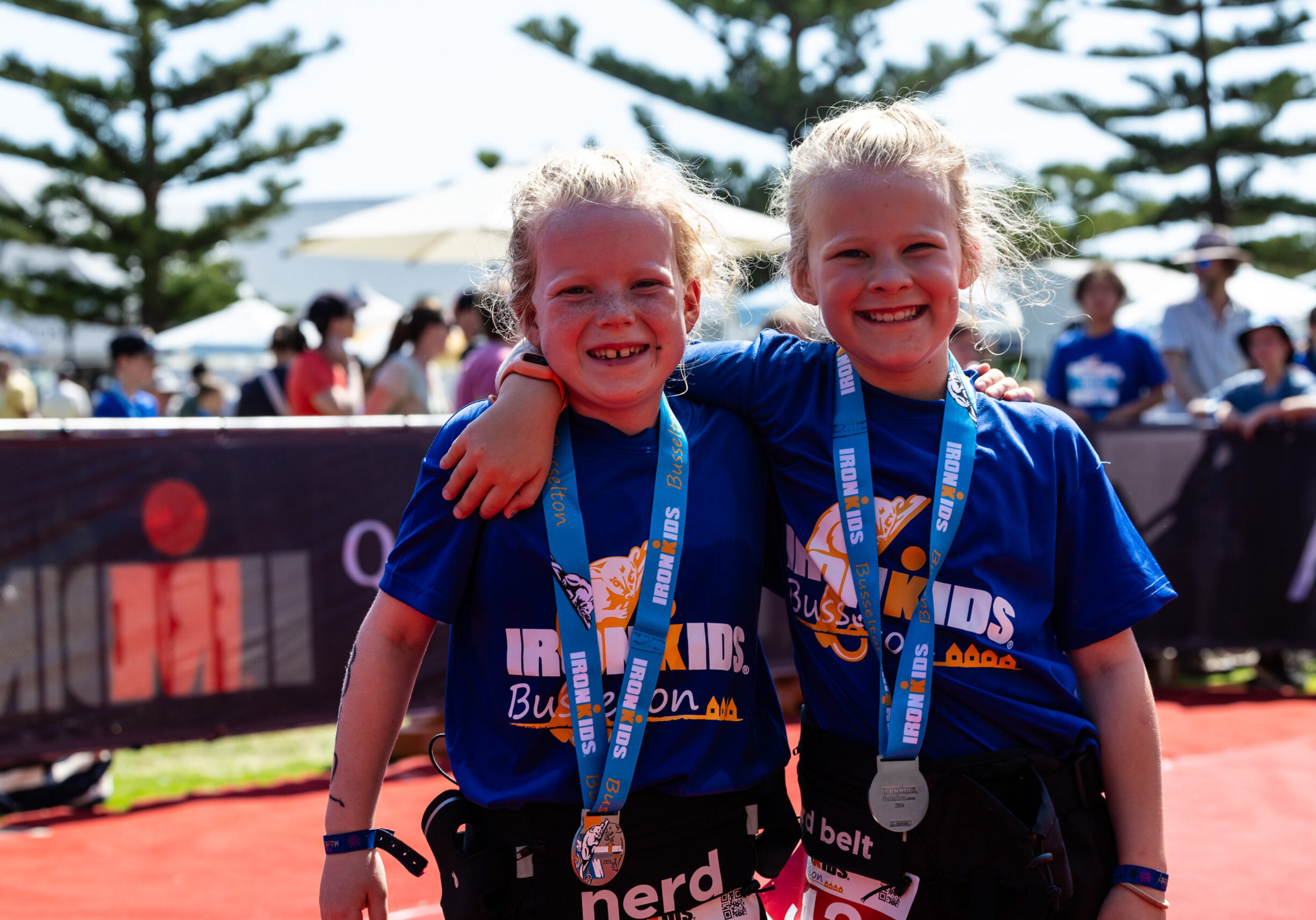 IRONKIDS medal hug